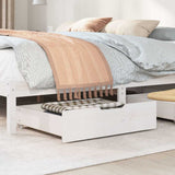 Under-Bed Drawers 2 pcs White 65x55x17 cm Solid Wood Pine 850936