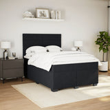 Box Spring Bed with Mattress Black 140x190 cm Velvet 3290908