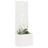 Garden Privacy Screen White 50 x 150 cm Cold-rolled steel 876491