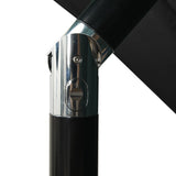3-Tier Garden Parasol with Aluminium Pole Black 2.5x2.5 m 313842