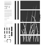 Garden Gate with Lock Black 110 x 180 cm Powder-coated steel 42015892