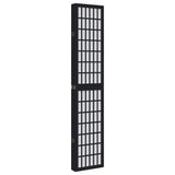 Room Divider 6 Panels Black Solid Wood Paulownia 358779