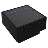 Coffee Table Black oak 50 x 50 x 30 cm Engineered wood 879661