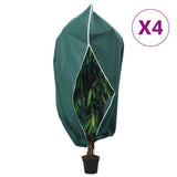 Plant Fleece Covers with Zip 4 pcs 70 g/m 3.93x3 m 3203573