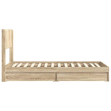 Bed Frame with Storage and Headboard Sonoma Oak 100 x 200 cm 3414409