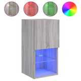 TV Cabinets with LED Lights 2 pcs Grey Sonoma 30.5x30x60 cm 836998