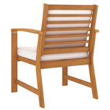 Garden Chairs 2 pcs with Cream Cushions Solid Wood Acacia 318340