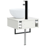 Wall-Mounted Wash Basin White 40 x 41 x 40.5 cm Engineered Wood 890178