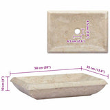 Sink Cream 50x35x10 cm Marble 149162
