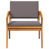 Garden Chair with Cushion 2 pcs Oil Natural Solid Acacia Wood 4106469