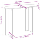 Console Table Old Wood 100 x 39.5 x 75 cm Engineered Wood 8001156