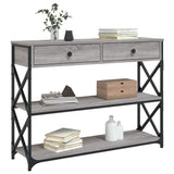 Console Table Grey Sonoma 100x28x75 cm Engineered Wood 834193