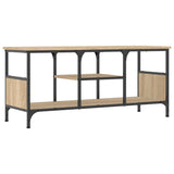 TV Cabinet Sonoma Oak 100x35x45 cm Engineered Wood&Iron 831799