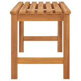 Bench Brown Solid Teak Wood 114 cm Strong Bench Rectangular 316626