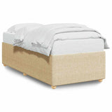 Bed Frame without Mattress Cream 90x190 cm Single Fabric 3284905