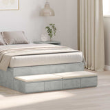 Bed Drawers Concrete Grey 120 x 36.5 x 16.5 cm Engineered Wood 866942
