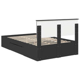 Bed Frame with Headboard Black 120 x 200 cm Engineered Wood 3408775
