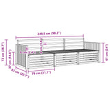 Outdoor Sofa Set 3 pcs Natural Solid Acacia Wood 3372934
