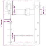 Sliding Cabinet Door Kit 200 cm Carbon Steel 4009667