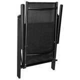 Dining Set Black Powder-coated aluminium, Textilene, WPC Standard 3070650