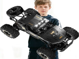 2026 3 Batteries 112 Rock Crawler Rechargeable Off Road Truck 4WD , Metal Shell LED Headlights RC 88310480