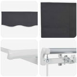 Retractable Awning Anthracite 400 x 200 cm Fabric 3329795