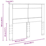 Headboard with Headboard Old Wood 120 cm Engineered Wood 887471
