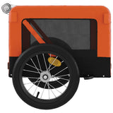 Pet Bike Trailer Orange and Black Oxford Fabric&Iron 93914