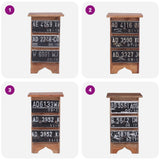 Bedside Cabinet 30x30x51 cm Solid Mahogany Wood 283921
