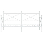 Day Bed without Mattress White 75x190 cm Steel 4104679