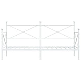 Day Bed without Mattress White 75x190 cm Steel 4104679