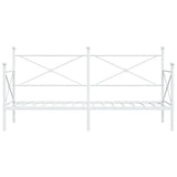 Day Bed without Mattress White 75x190 cm Steel 4104679