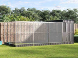 Aviary with Extension Silver 416x203x216 cm Steel 3214258