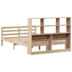 ZNTS Bookcase Bed without Mattress 140x190 cm Solid Wood Pine 3322229
