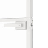 Interior Door White 83x201,5 cm Tempered Glass&Aluminium Slim 153671