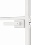 Interior Door White 76x201.5 cm Tempered Glass&Aluminium Slim 153666