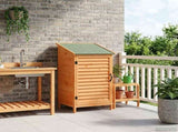 Garden Shed with Roof Brown 59 x 56 x 113.5 cm Solid Fir Wood 42033455