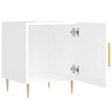 Bedside Cabinets 2 pcs High Gloss White 40x40x50 cm Engineered Wood 827537