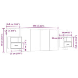 Bed Headboard with Cabinets Grey Sonoma Engineered Wood 3115722