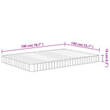 Foam Mattress Medium Soft 140x190 cm 373023