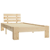 Bed Frame without Mattress Solid Pine Wood 100x200 cm 283161