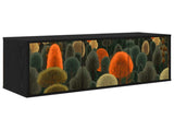 Wall-mounted TV Cabinet ZAANDAM 102 x 33 x 40 cm Black Oak 8007172