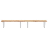 Basin Shelf Wall Mounted Steel and Solid Wood Acacia 3302794