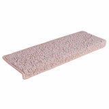 ZNTS Stair Mats 30 pcs 65x21x4 cm White and Pink 3365833