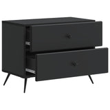 Bedside Cabinet Black 62 x 34.5 x 47.5 cm Engineered Wood 895466