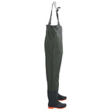 Chest Waders with Boots Dark Green Size 42 4016976