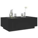 ZNTS Coffee Table with Infinity LED Black 116x69x40 cm 3284057