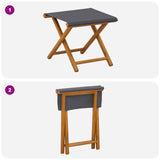 Deck Chair 2 pcs Solid Eucalyptus Wood Grey 42024894
