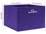 Storage Boxes 10 pcs Purple 32x32x32 cm Fabric 288355
