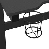 Gaming Desk LED with Z Shape Black 110x60x75 cm 325420